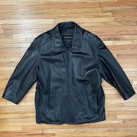 ANDREW MARC Black Leather Jacket